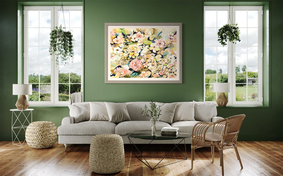 Field of Flowers Framed hanging