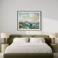 Travel Musings Abstract Landscape painting hanging on bedroom wall Giclee Print